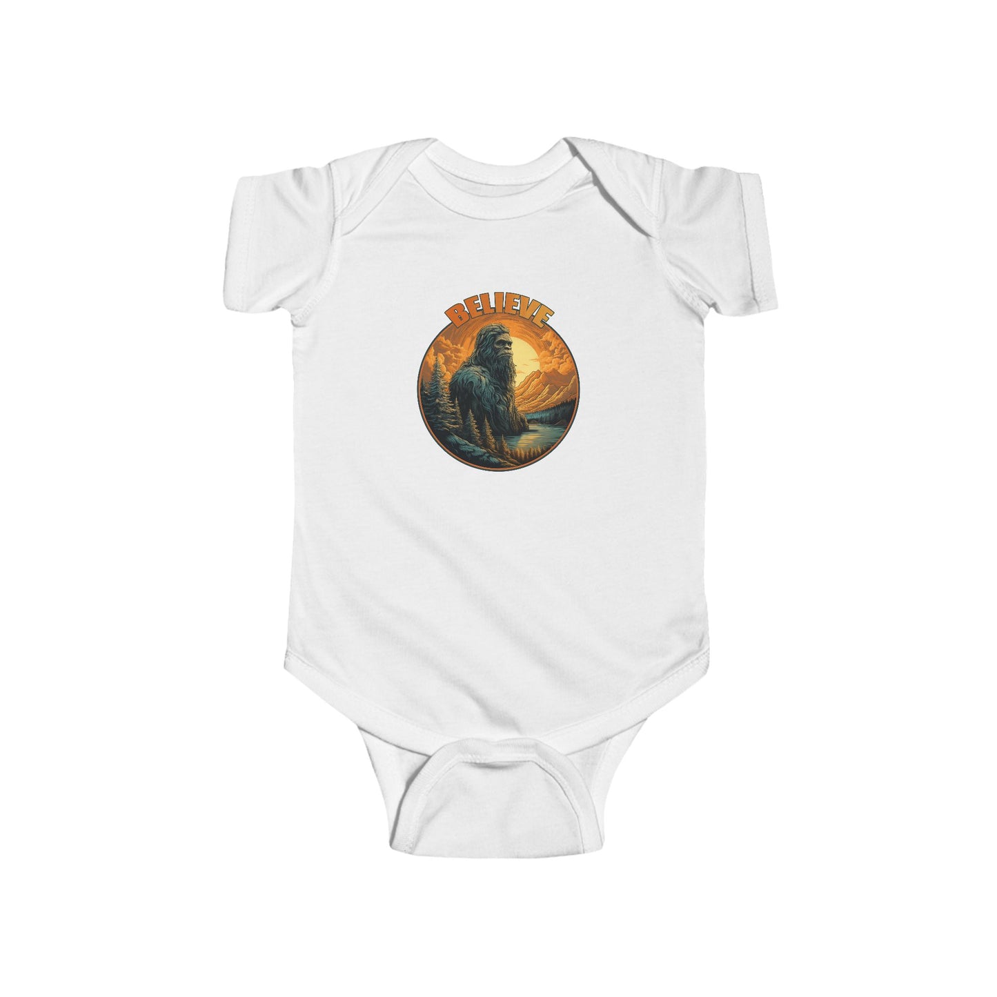 "Believe" Bigfoot Infant/Toddler Onesie (6-24 Month)