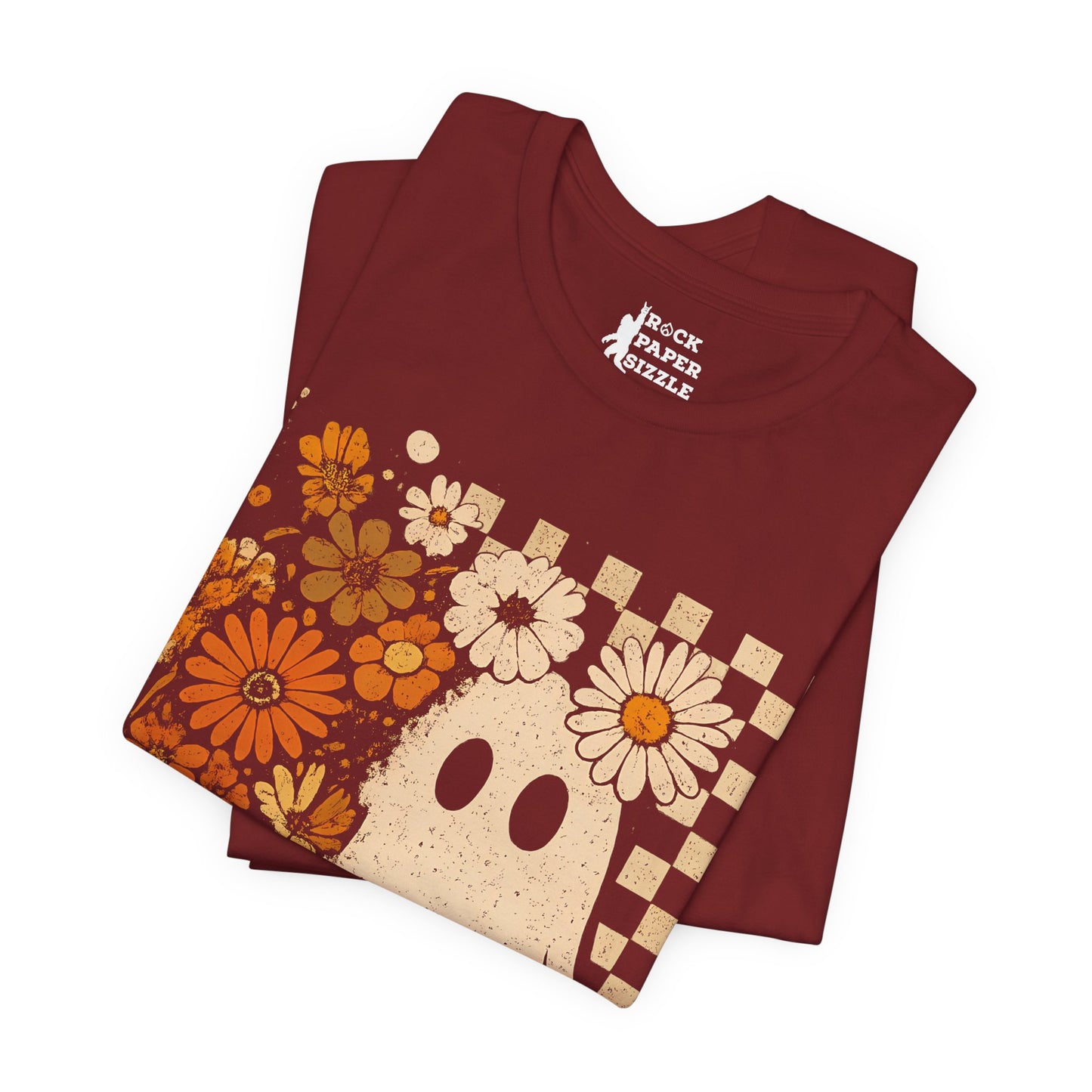 Checkered Ghost Halloween T-Shirt