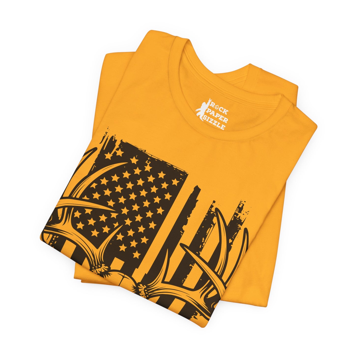 American Flag Deer Skull T-Shirt