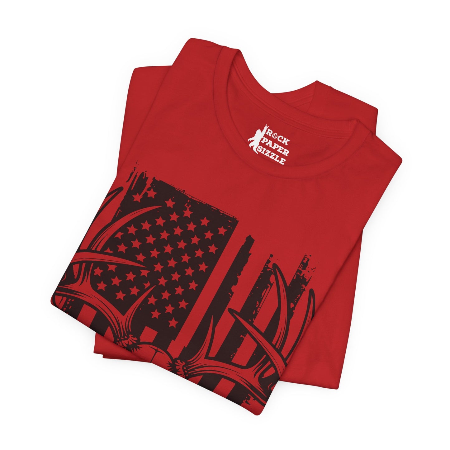 American Flag Deer Skull T-Shirt
