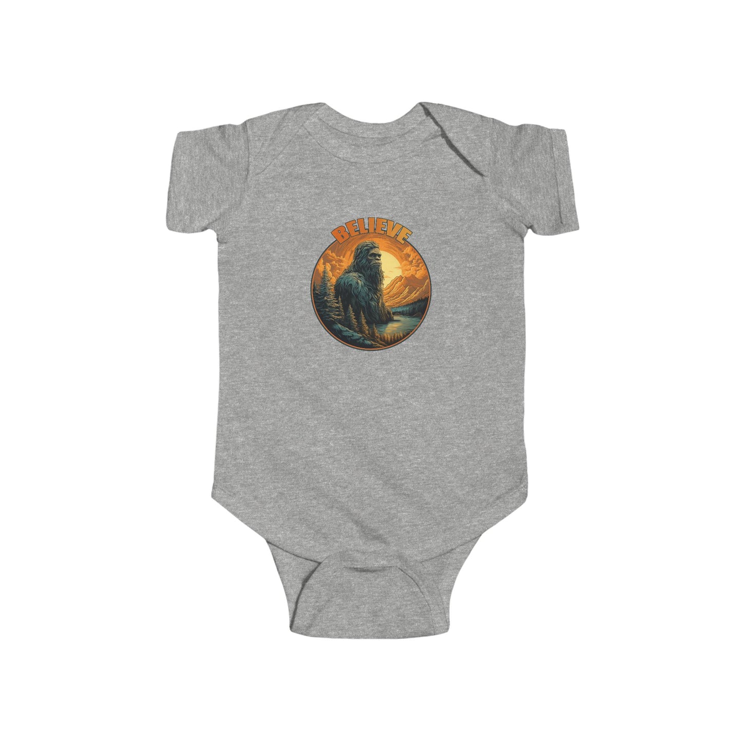 "Believe" Bigfoot Infant/Toddler Onesie (6-24 Month)