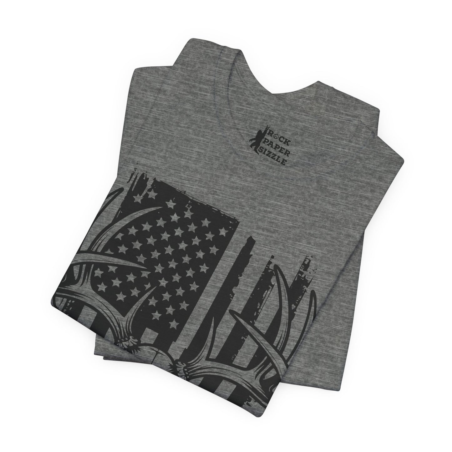 American Flag Deer Skull T-Shirt