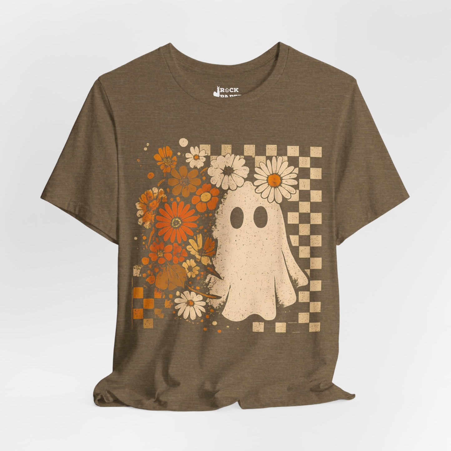 Checkered Ghost Halloween T-Shirt