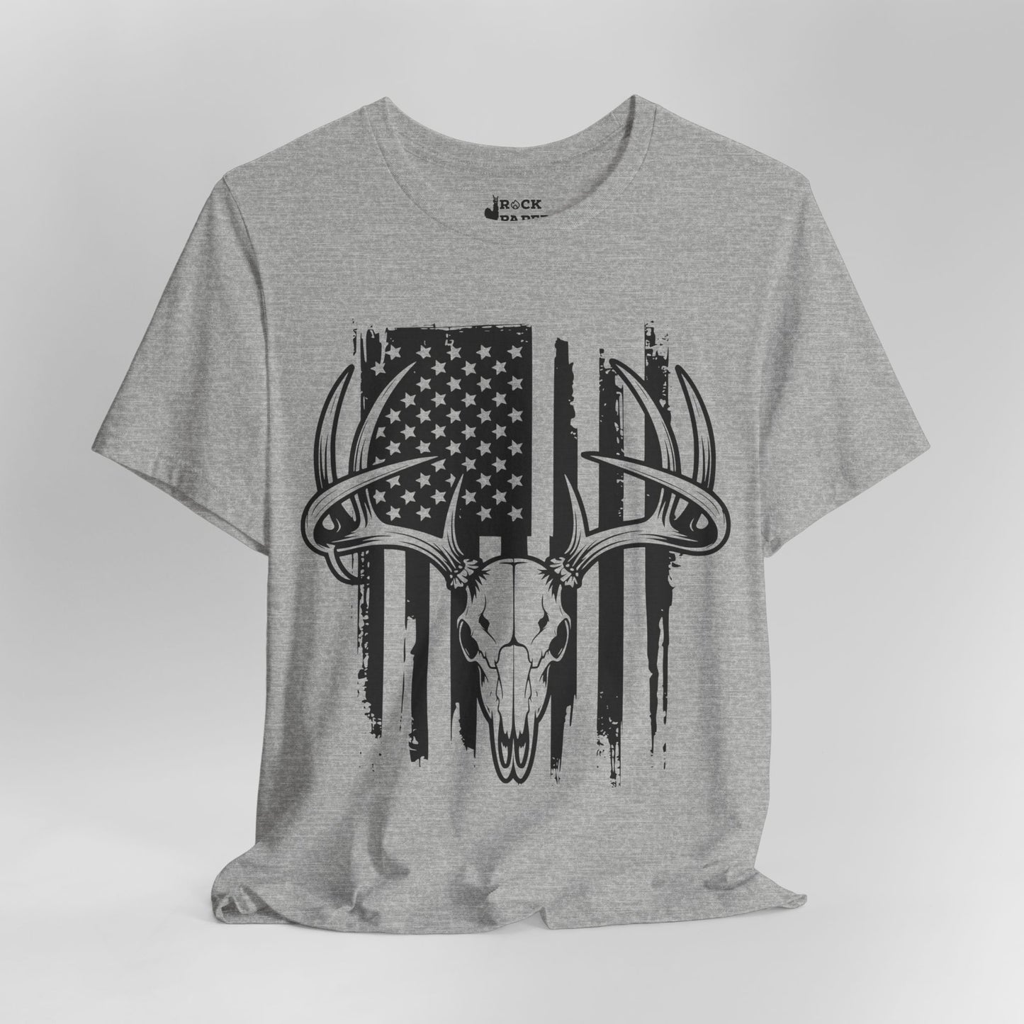 American Flag Deer Skull T-Shirt