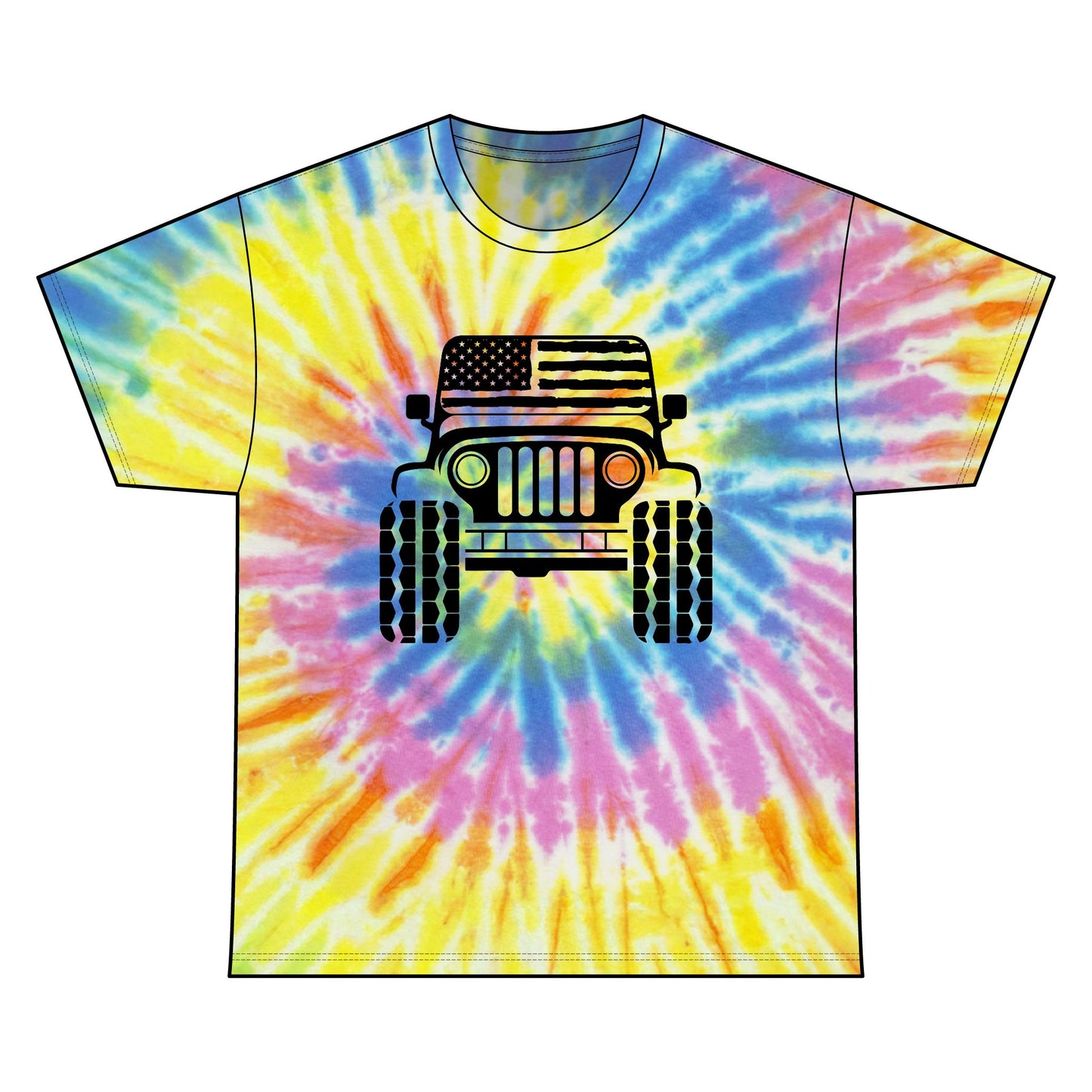 Tie Dye Jeep Tee