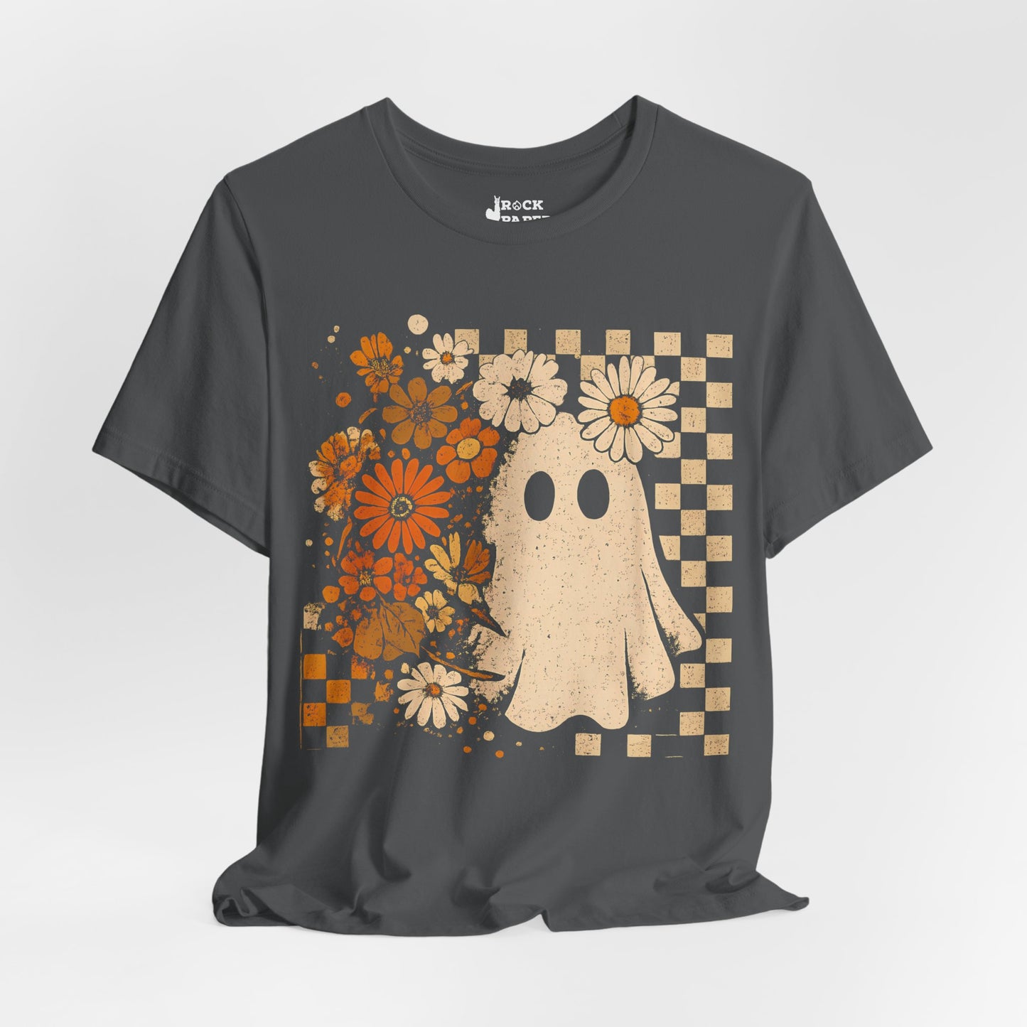 Checkered Ghost Halloween T-Shirt