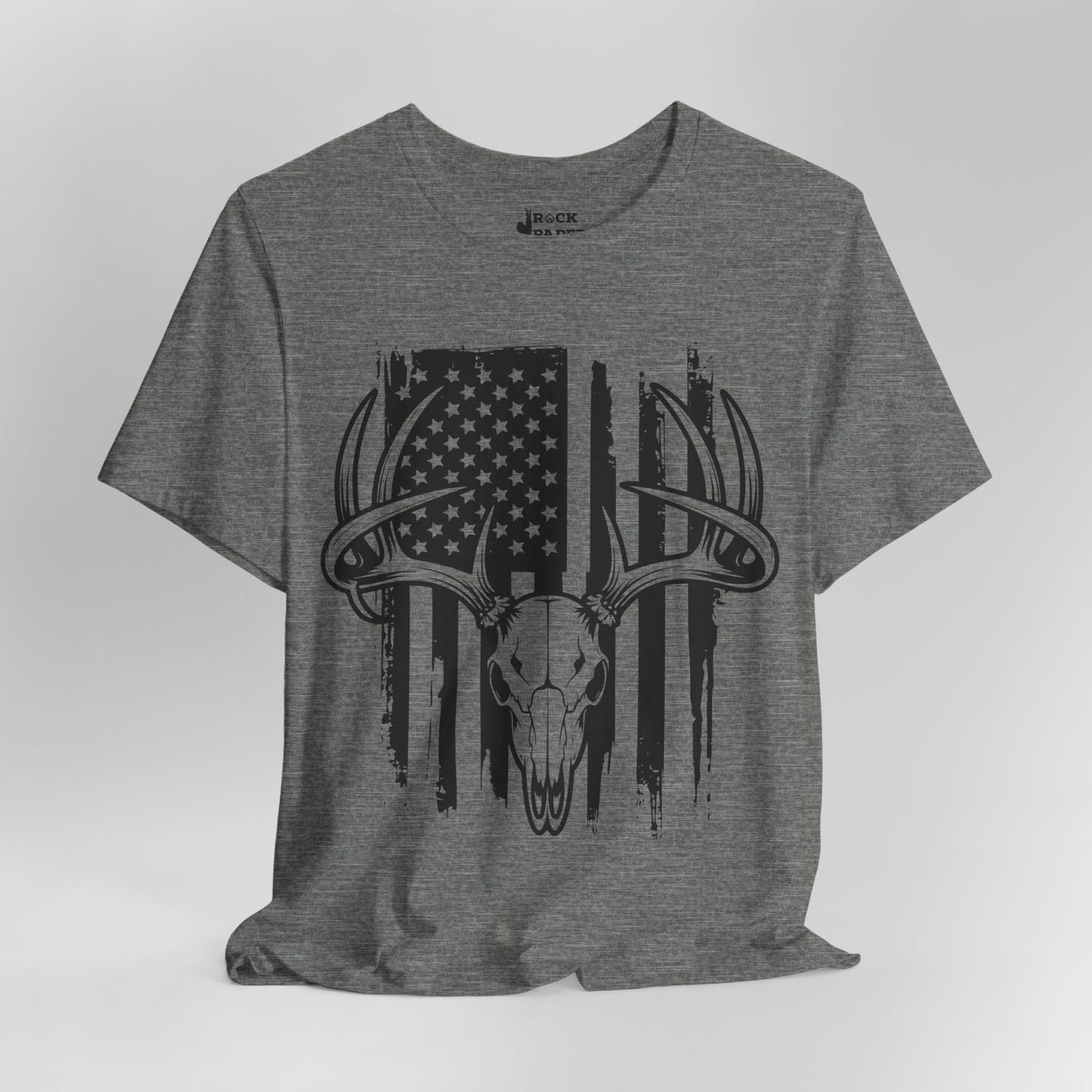 American Flag Deer Skull T-Shirt