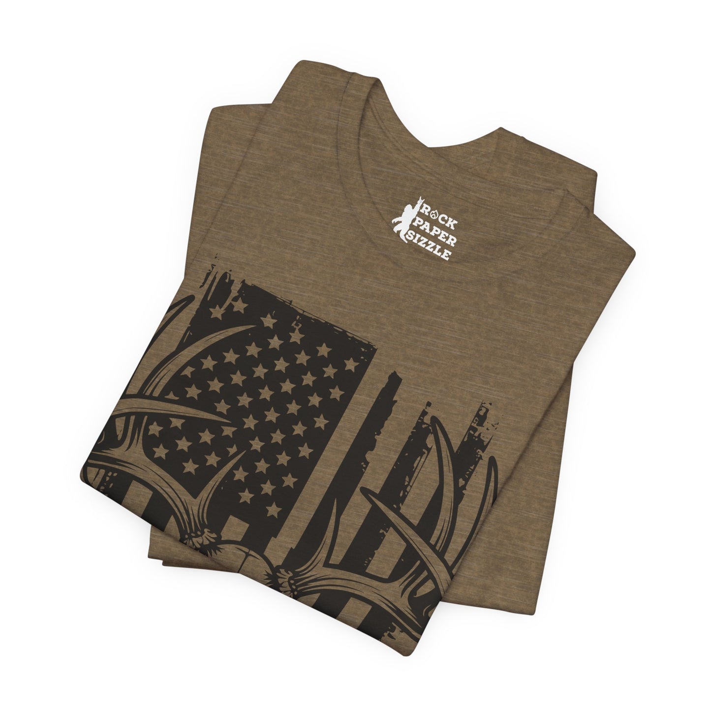 American Flag Deer Skull T-Shirt