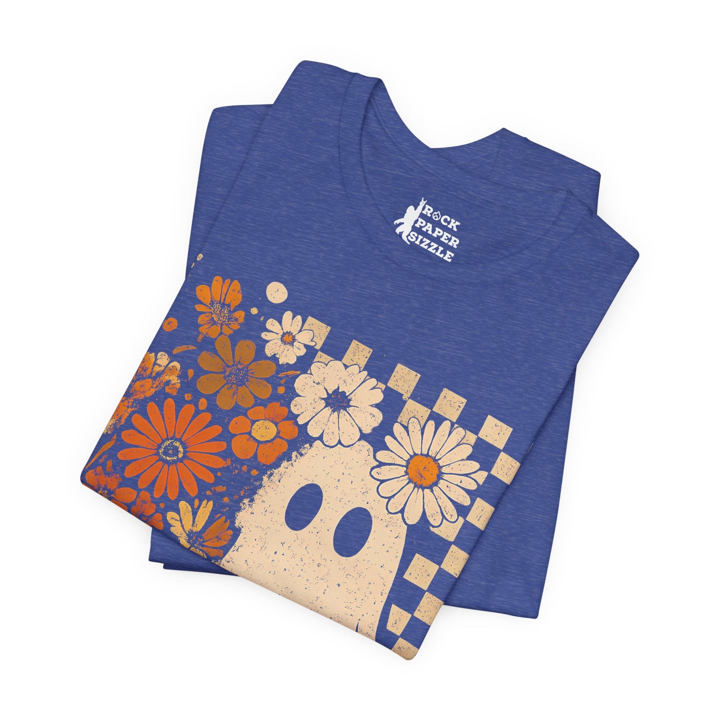 Checkered Ghost Halloween T-Shirt