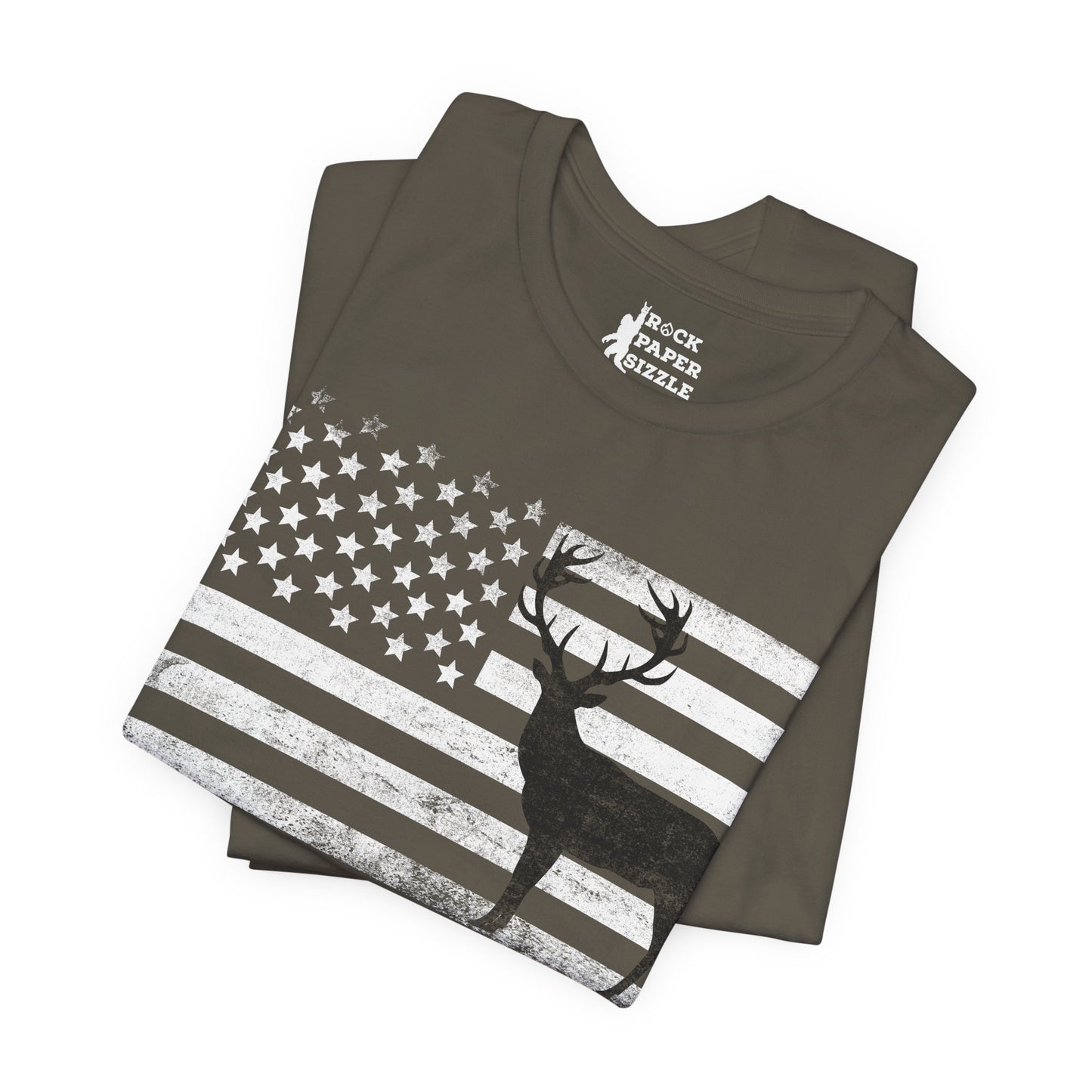 Big Buck American Flag T-Shirt
