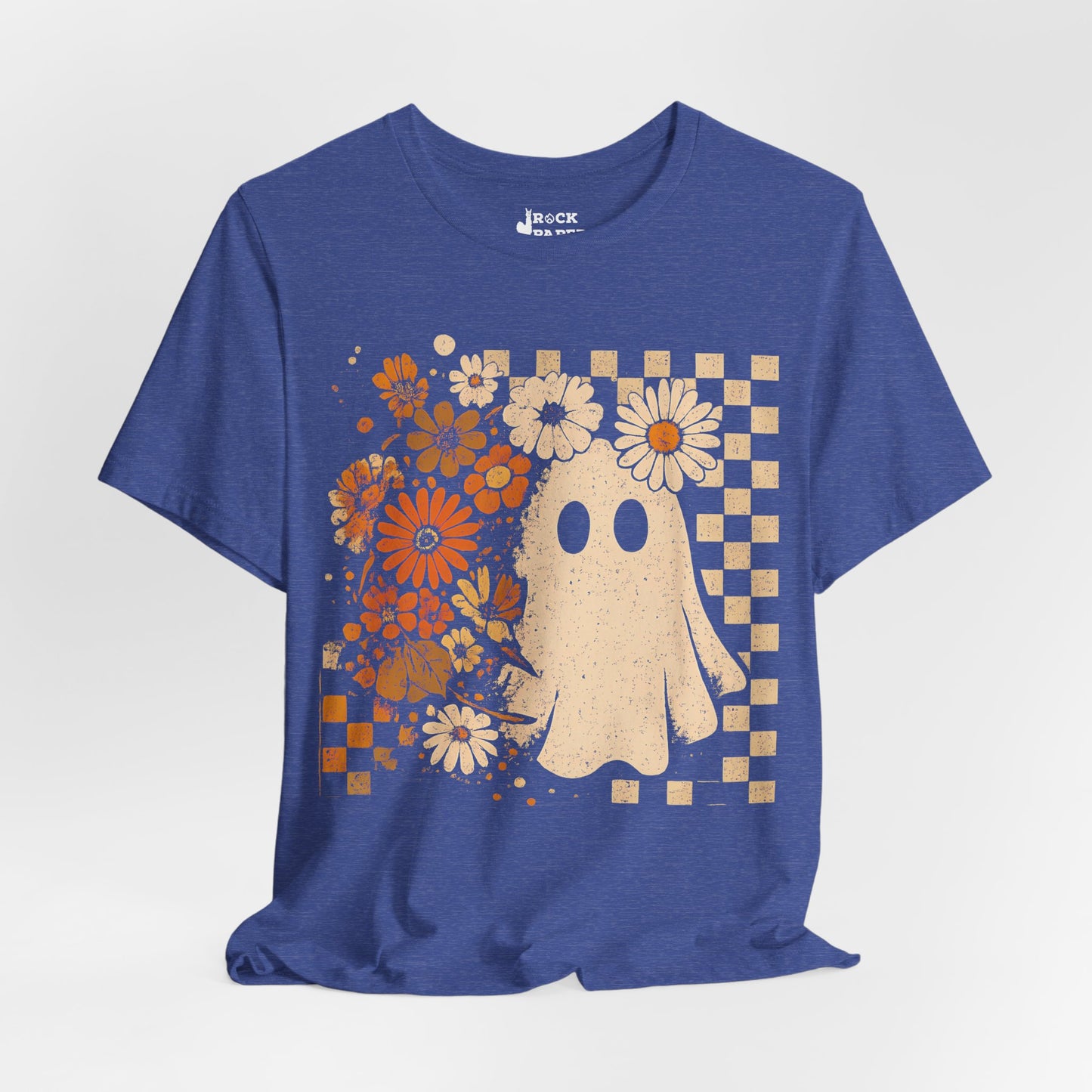 Checkered Ghost Halloween T-Shirt