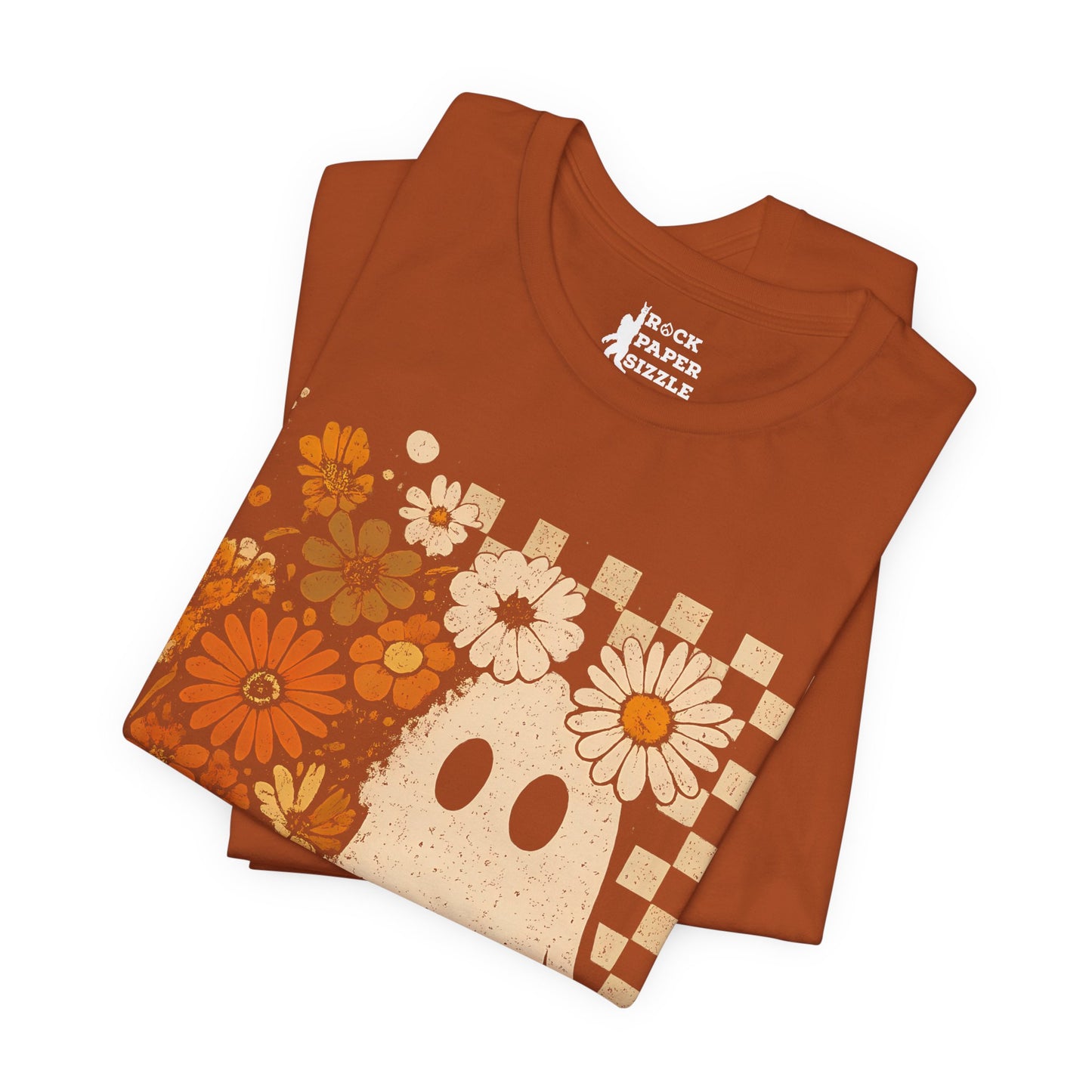 Checkered Ghost Halloween T-Shirt