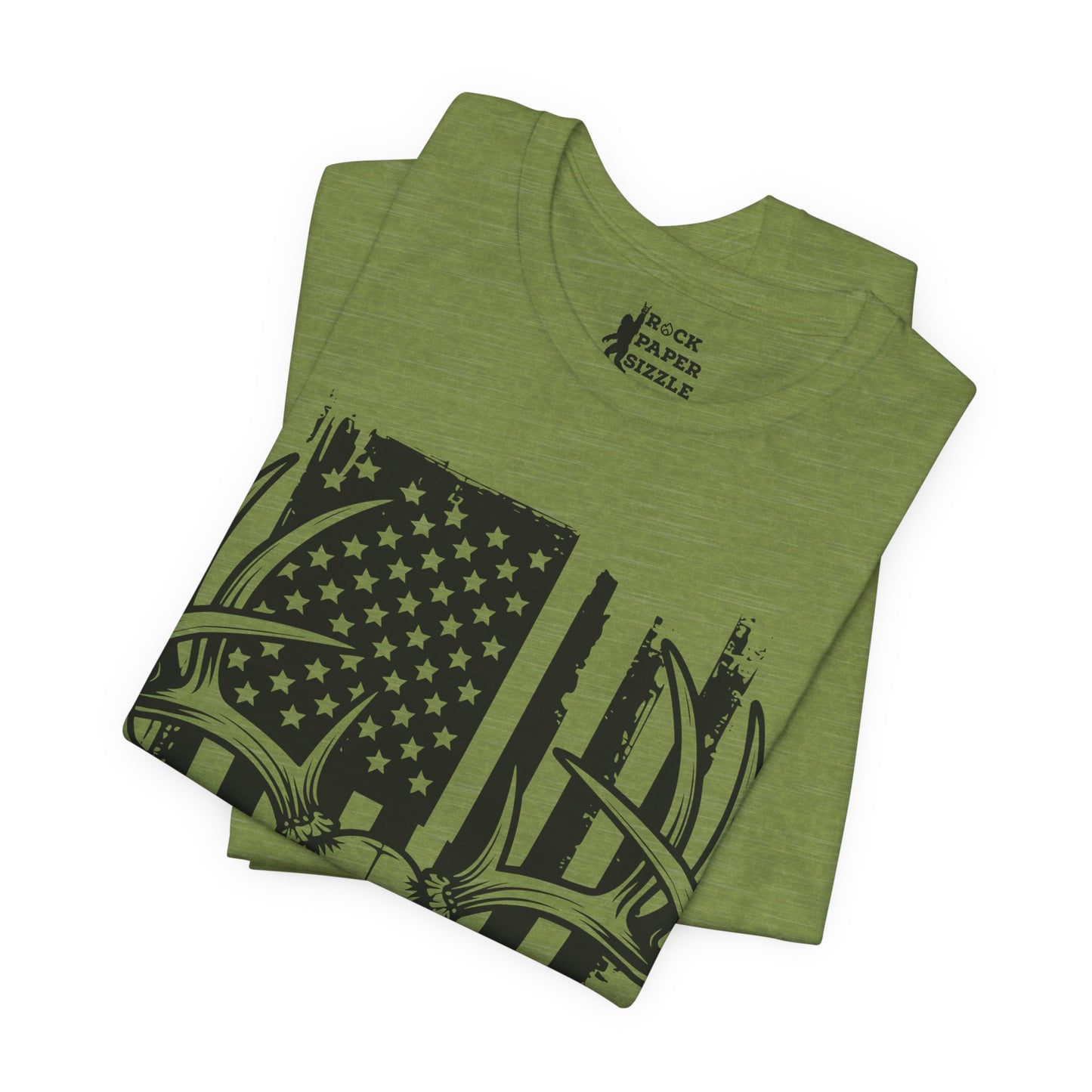 American Flag Deer Skull T-Shirt