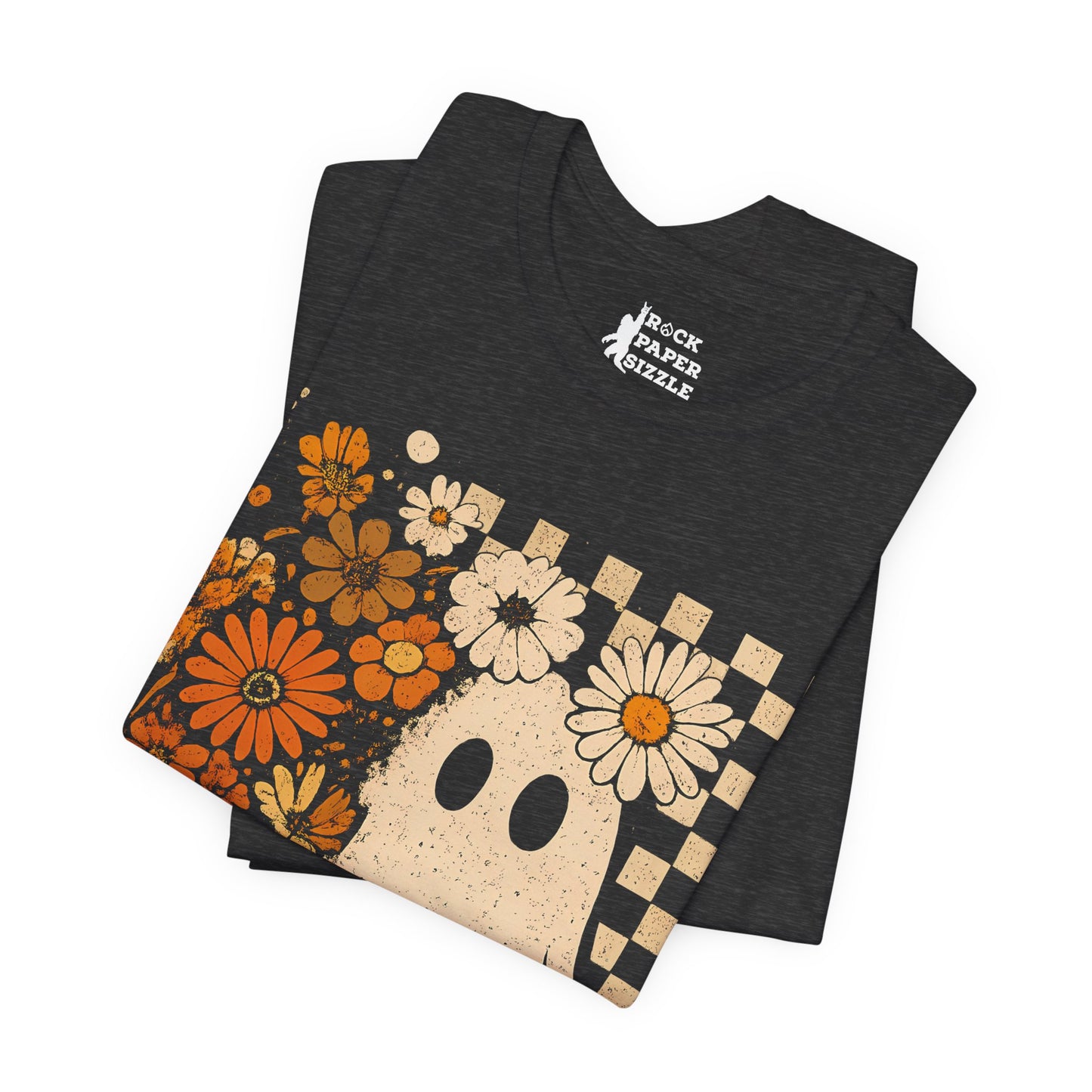 Checkered Ghost Halloween T-Shirt