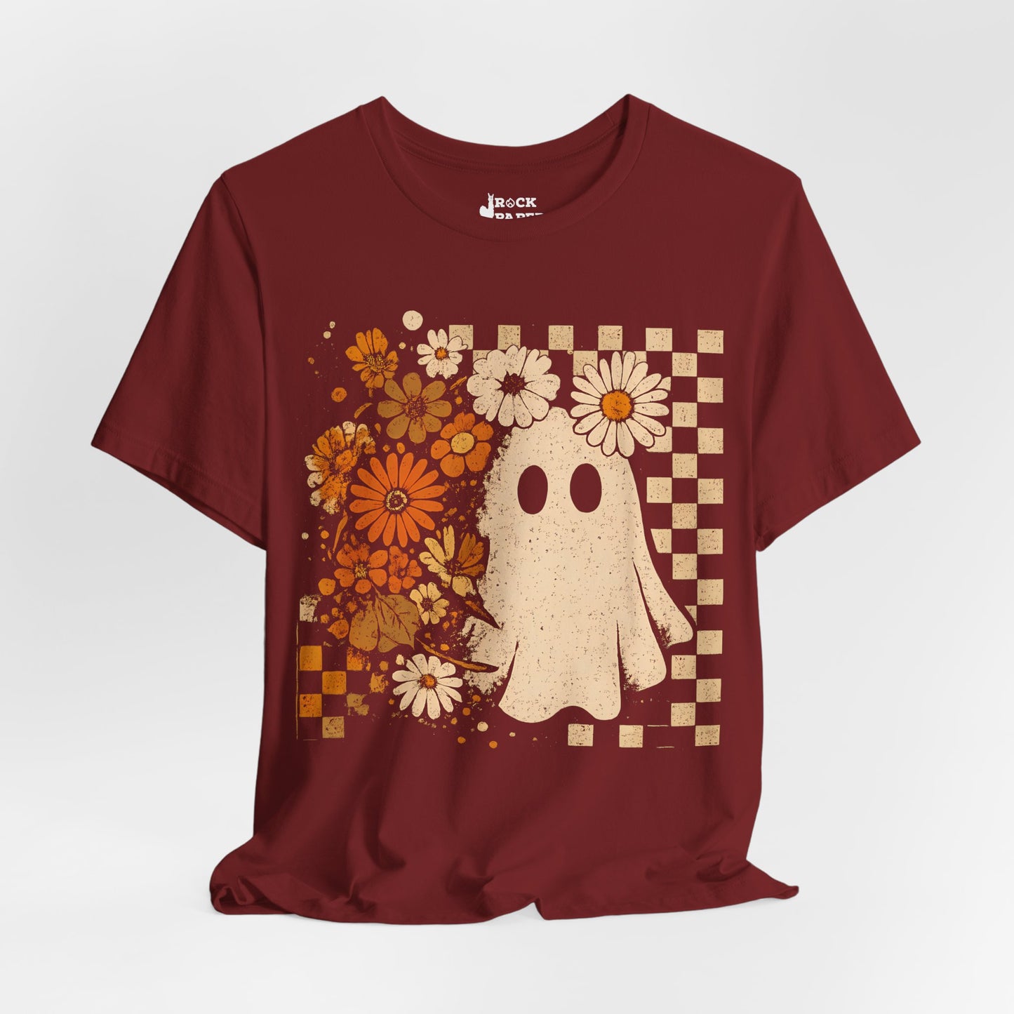 Checkered Ghost Halloween T-Shirt