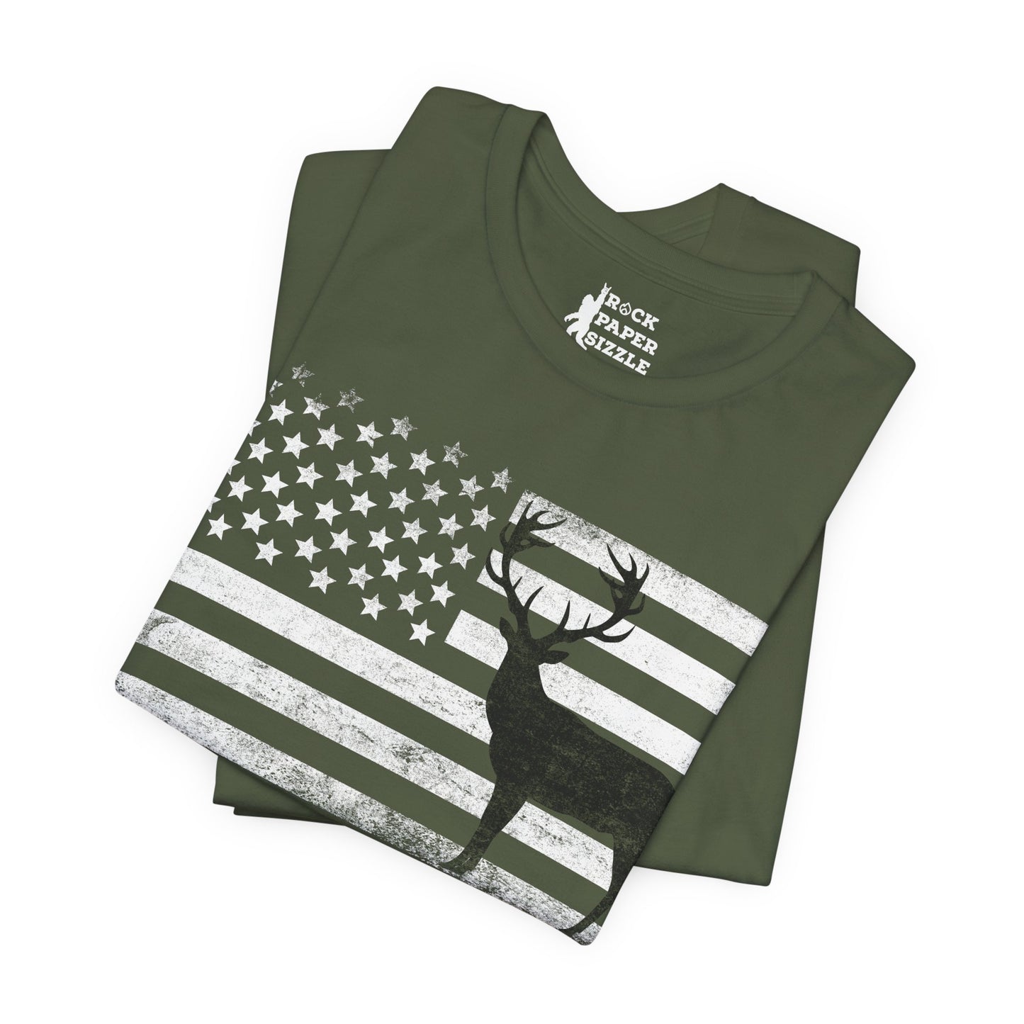 Big Buck American Flag T-Shirt