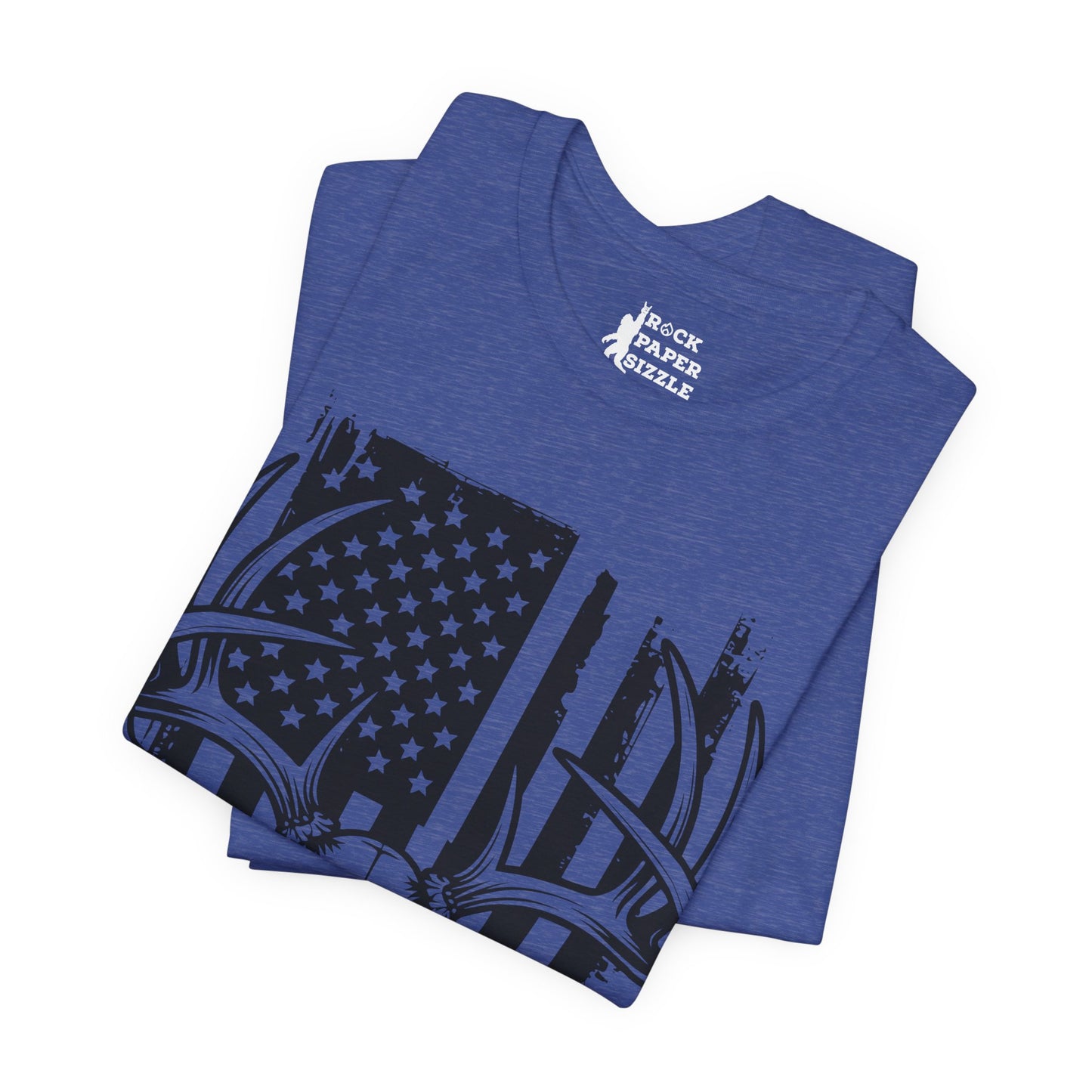 American Flag Deer Skull T-Shirt