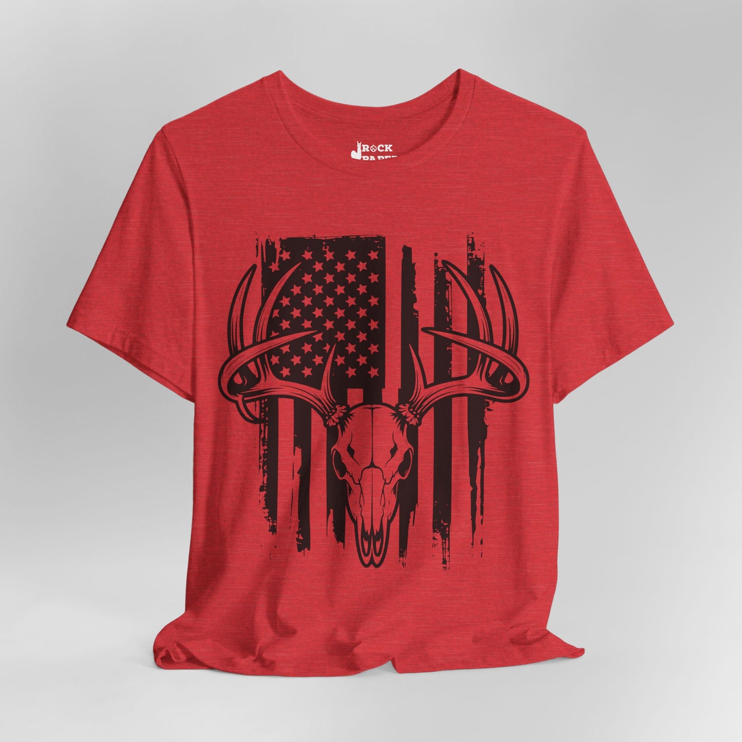 American Flag Deer Skull T-Shirt