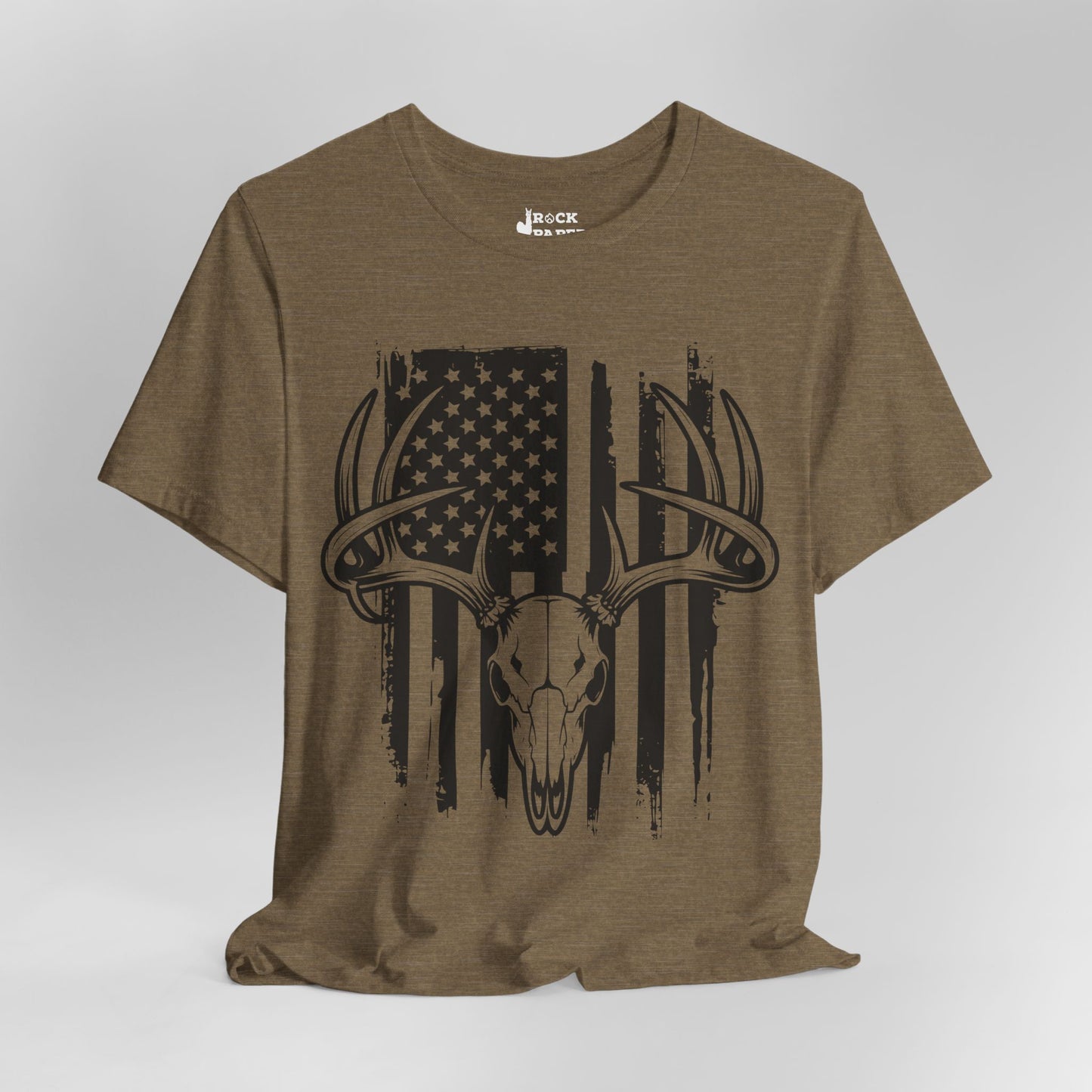 American Flag Deer Skull T-Shirt