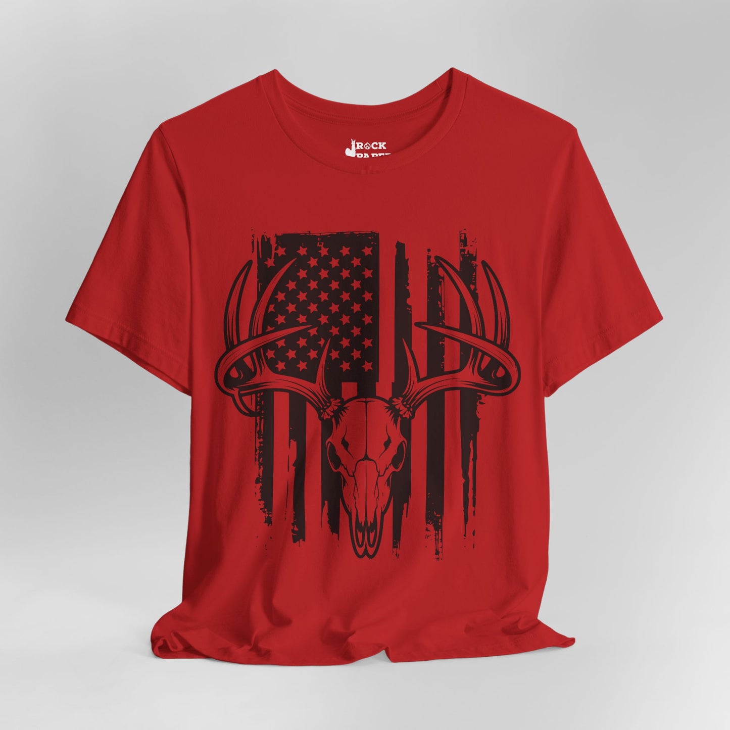 American Flag Deer Skull T-Shirt