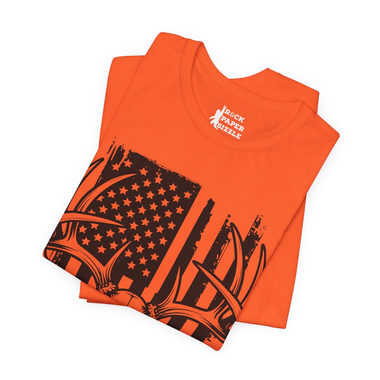 American Flag Deer Skull T-Shirt
