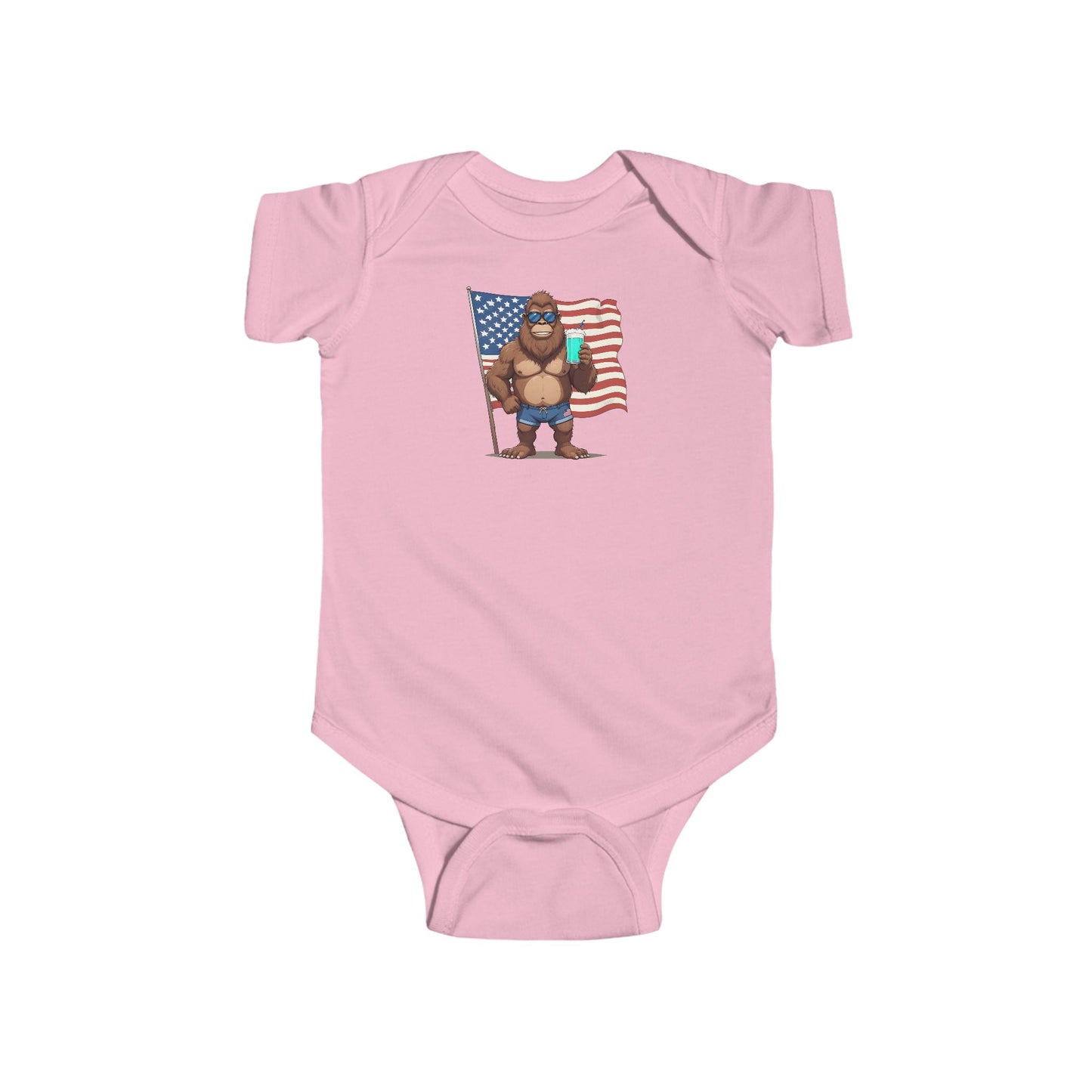 Patriotic Baby Bigfoot Infant/Toddler Onesie (6-24 Month)