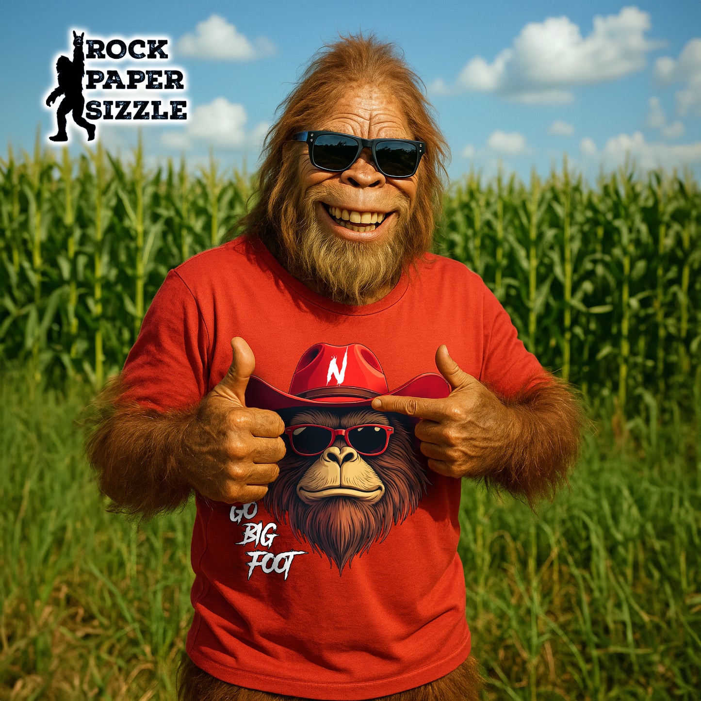 GO BIG FOOT T-Shirt - NCAA Husker Football