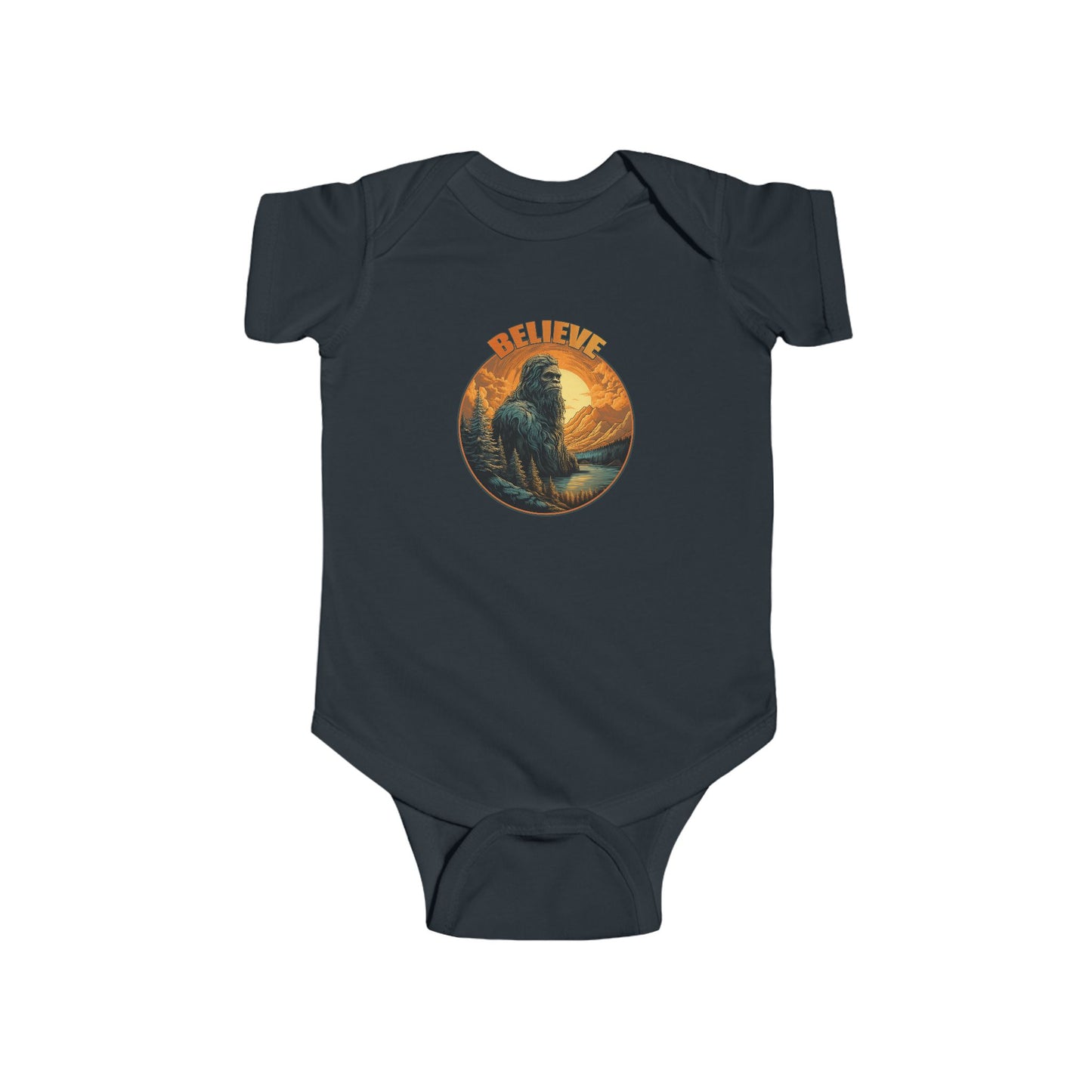 "Believe" Bigfoot Infant/Toddler Onesie (6-24 Month)