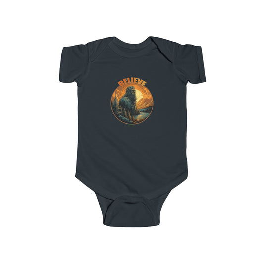 "Believe" Bigfoot Infant/Toddler Onesie (6-24 Month)