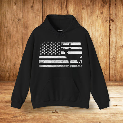 Big Buck American Flag Hoodie
