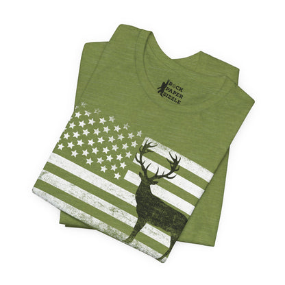 Big Buck American Flag T-Shirt