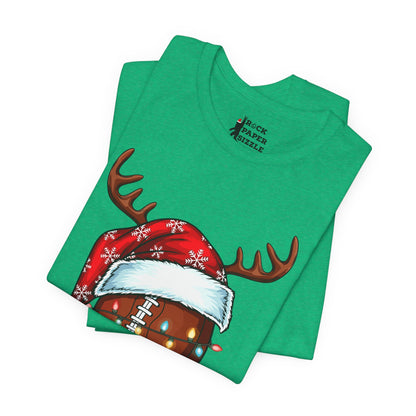 Xmas Football Reindeer T-Shirt