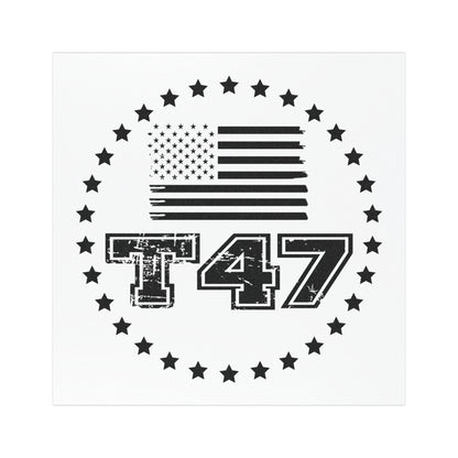 Car Magnet - T47 Stars on White