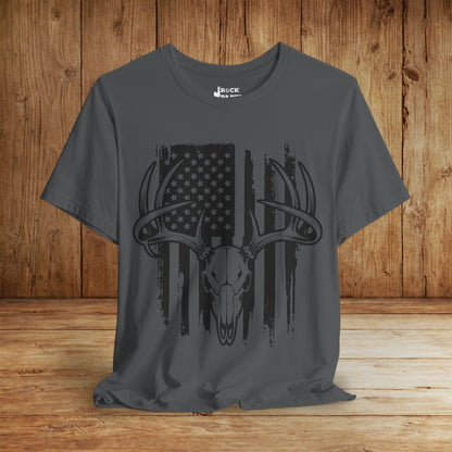 American Flag Deer Skull