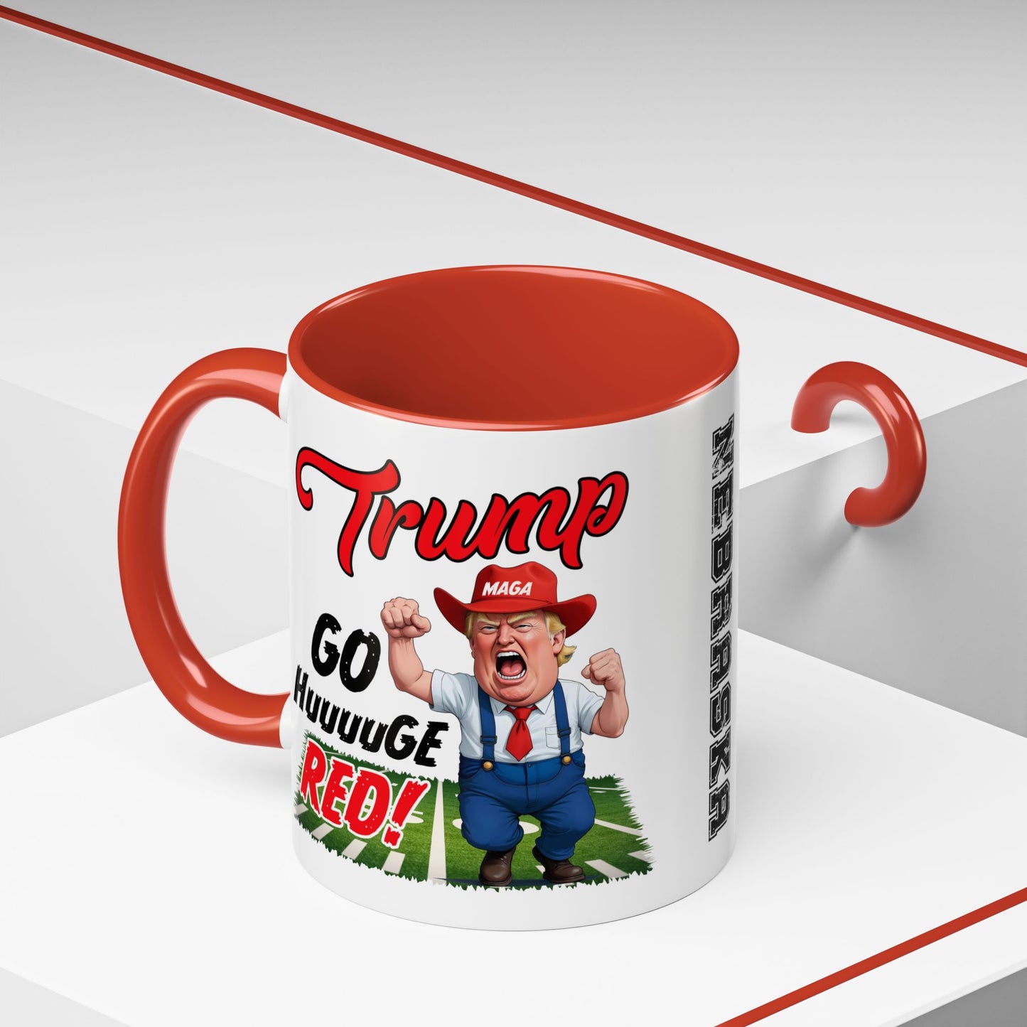 NE Go Huuuge Red Mug, 11oz