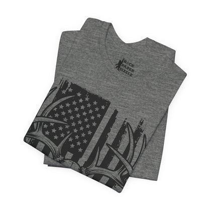 American Flag Deer Skull T-Shirt