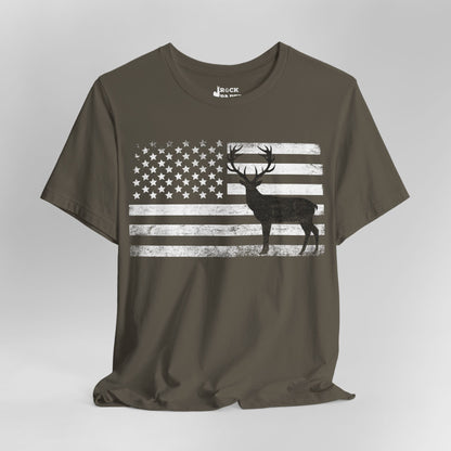 Big Buck American Flag T-Shirt