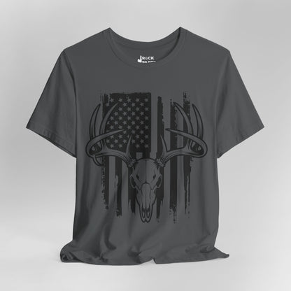 American Flag Deer Skull T-Shirt