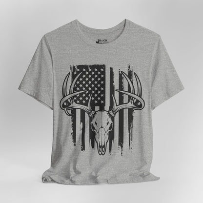 American Flag Deer Skull T-Shirt