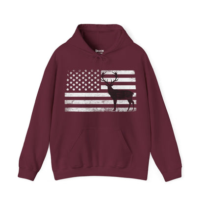 Big Buck American Flag Hoodie