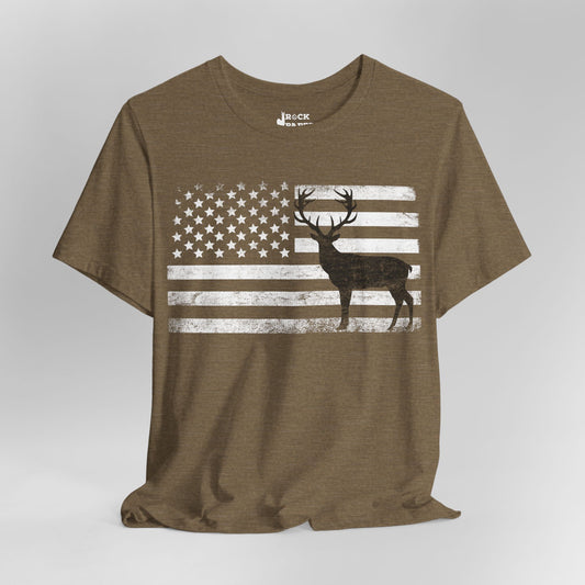 Big Buck American Flag T-Shirt