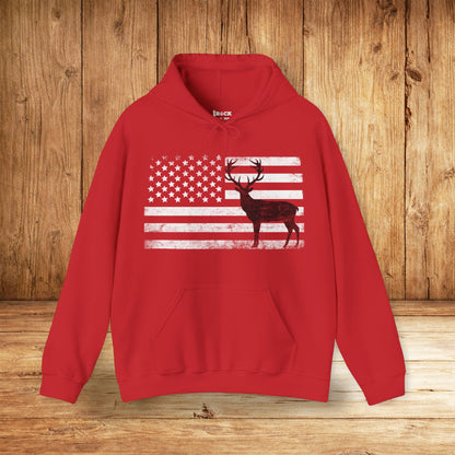 Big Buck American Flag Hoodie