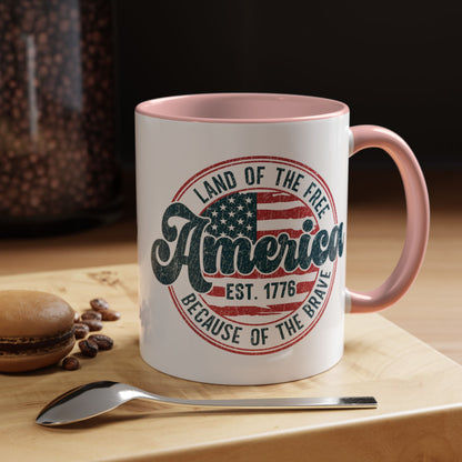 Vintage America Mug, 11oz