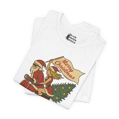 Vintage Santa Scooter Shirt
