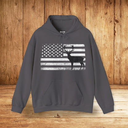 Big Buck American Flag Hoodie