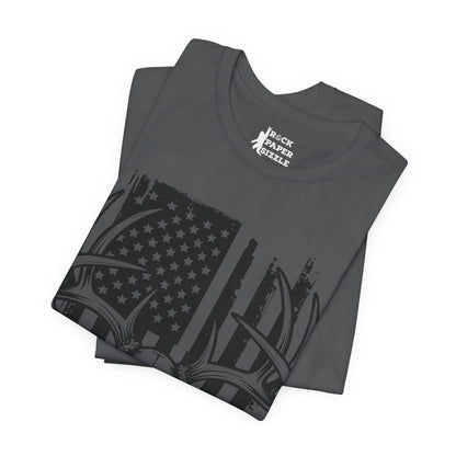 American Flag Deer Skull T-Shirt