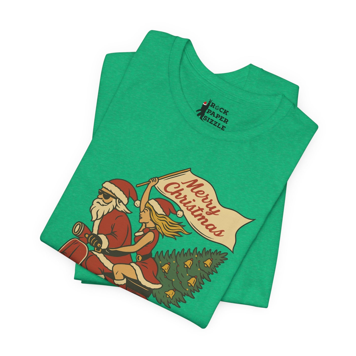 Vintage Santa Scooter Shirt