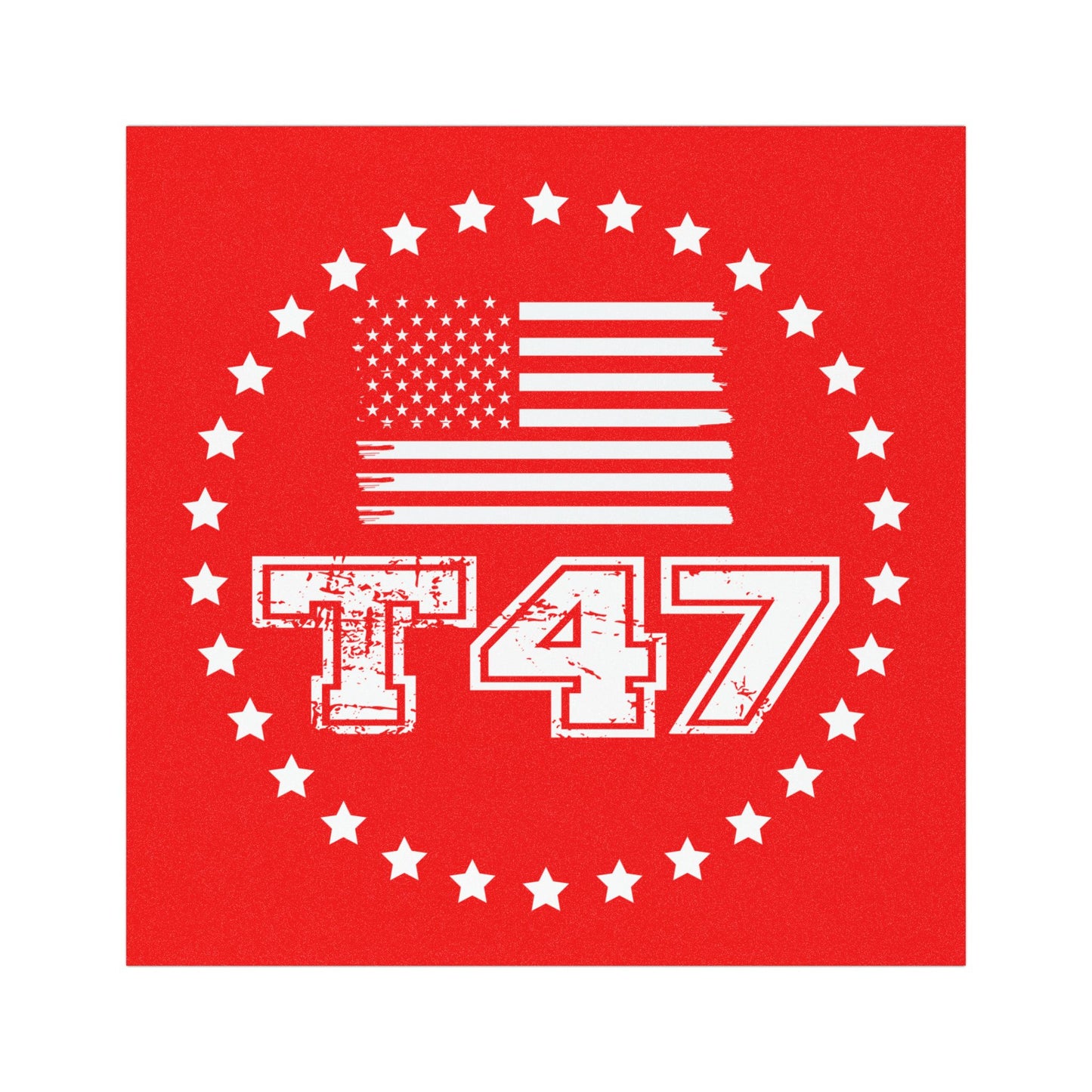 Car Magnet - T47 Stars on Red