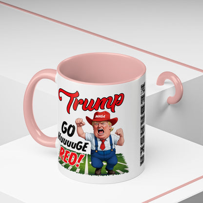 NE Go Huuuge Red Mug, 11oz