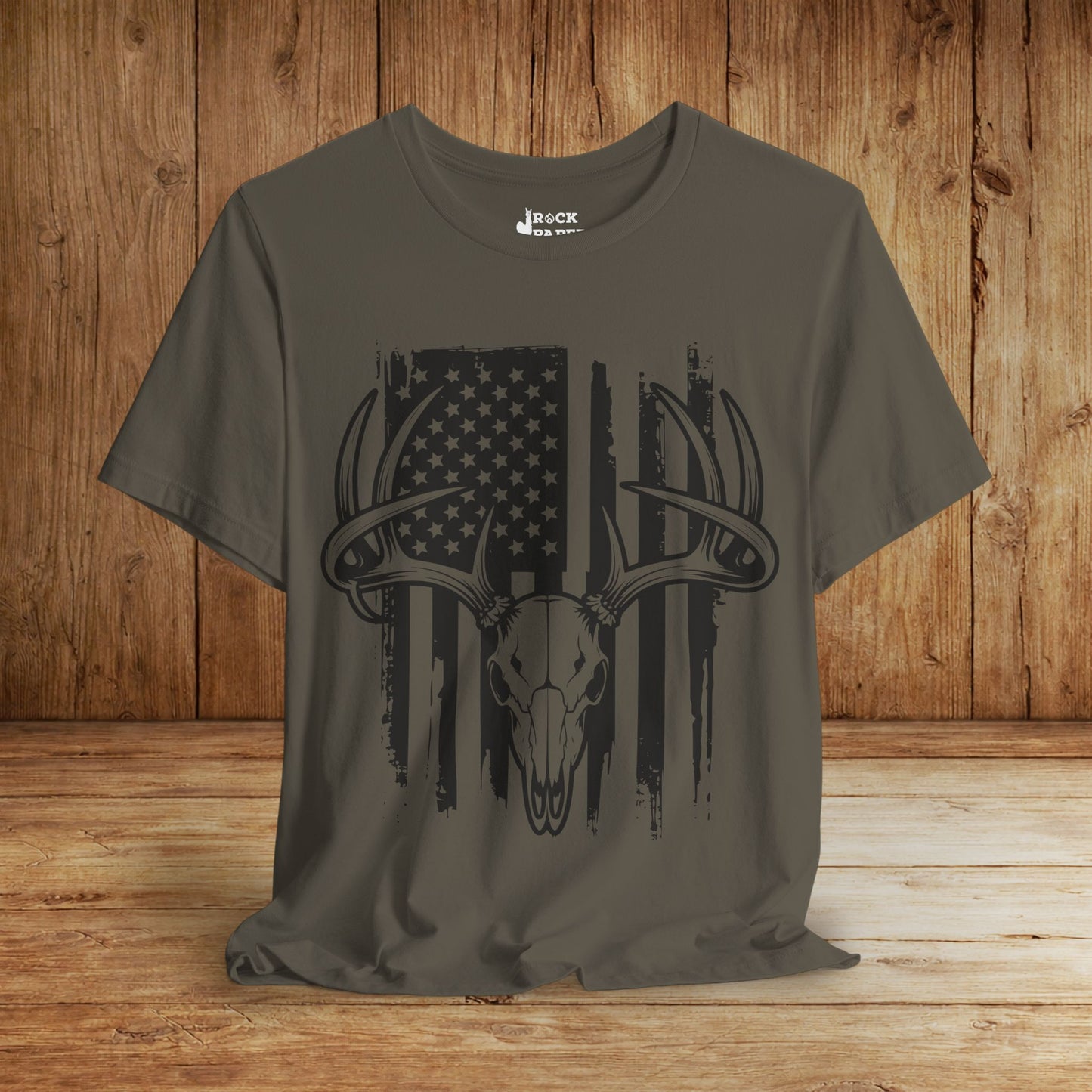 American Flag Deer Skull
